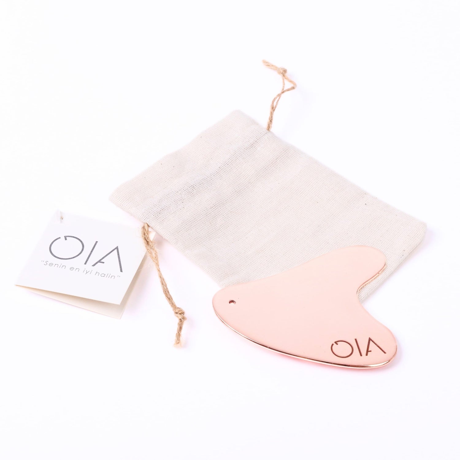 %100 Doğal Bakır Anti Aging Etkili Gua Sha Kalp Model